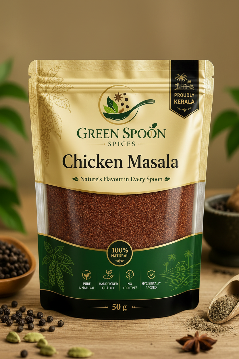 Green Spoon Spices – Chicken Masala 50g Pouch